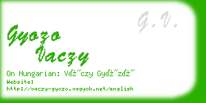 gyozo vaczy business card